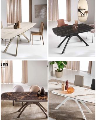 TAVOLO 90X160 ALLUNG.240 CAPODARTE SPIDER GRES 