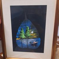 Quadri su foglie - vintage