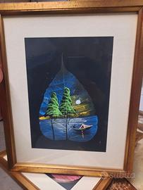 Quadri su foglie - vintage