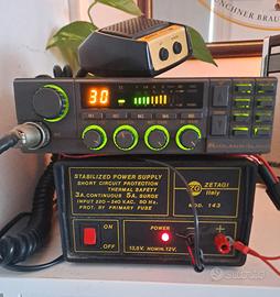 Radio cb Midland Alan 28 + Zetagi alimentatore 12v