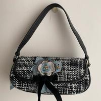 Meravigliosa baguette Tosca Blu tessuto + pelle