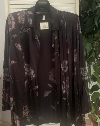 Camicia vintage donna floreale aperta senza botton