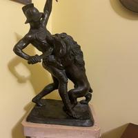 F. De Luca XIX/XX sec Gladiatore Leone e colonna