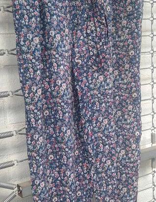 Pantaloni leggeri donna a fiori taglia M