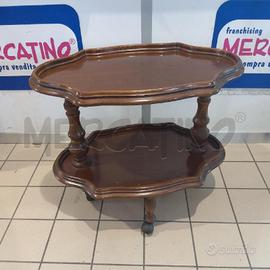 CARRELLINO LEGNO VINTAGE COLONNINE