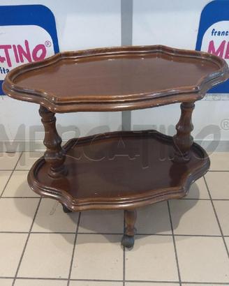 CARRELLINO LEGNO VINTAGE COLONNINE
