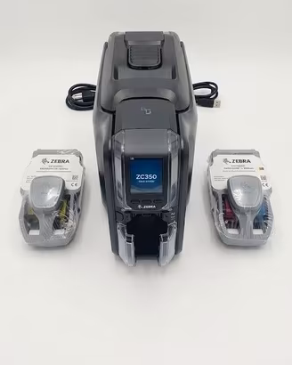 Stampante tessere ZEBRA ZC350 DUAL SIDE + 2 RIBBON