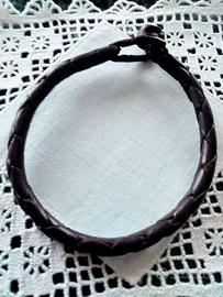 BRACCIALE IN CUOIO INTRECCIATO