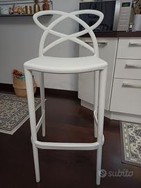 sedie a sgabello moderne bianche