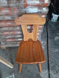 sedie in legno di pino 