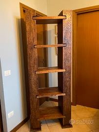 Libreria etnica legno massello