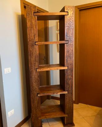 Libreria etnica legno massello