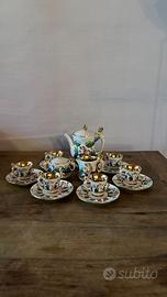 Servizio caffè Capodimonte 745 oro dipinto a mano
