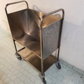 Carrello porta piatti inox 