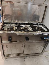 3 fuochi in acciaio inox