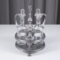Set, ménagère olio aceto sale pepe peltro '50