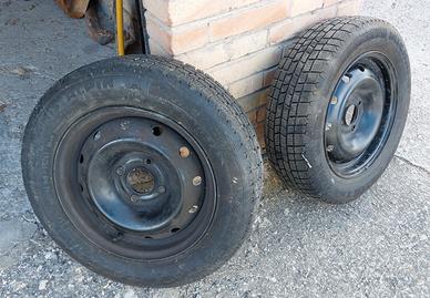 4 vecchi pneumatici Michelin Alpin invernali