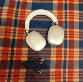 cuffie wireless bluetooth cavi grigie argento