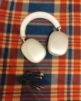 cuffie wireless bluetooth cavi grigie argento