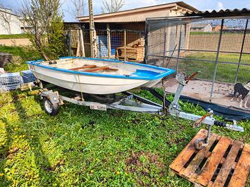 Barca fondo piatto 3,2 mt con carrello