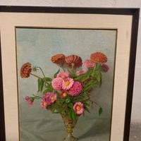 A. Farneti - Vaso di fiori Margherite olio su cart