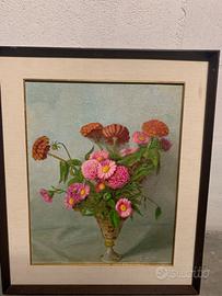 A. Farneti - Vaso di fiori Margherite olio su cart