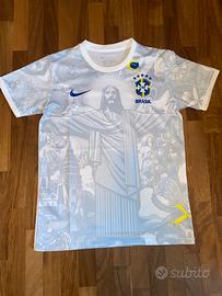 Maglia Brasile Cristo Redentore concept Nike bianc