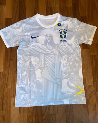 Maglia Brasile Cristo Redentore concept Nike bianc