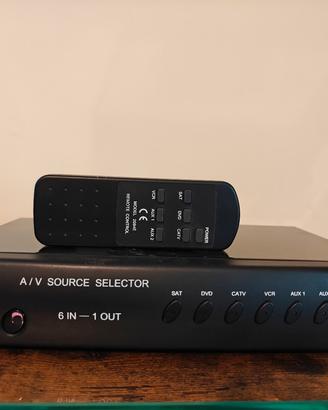 Selettore Audio-Video 6 In 1 Out