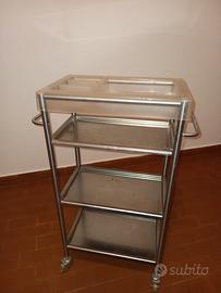 carrello acciaio inox con ruote