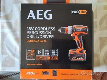 Trapano a percussione AEG 18V - 1 batteria 4,0 Ah