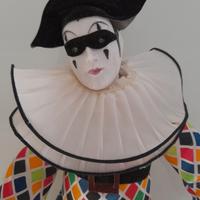 ARLECCHINO IN CERAMICA E STOFFA
