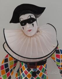 ARLECCHINO IN CERAMICA E STOFFA