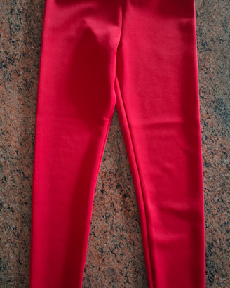 Pantaloni leggings rossi Francomina 6/8 anni