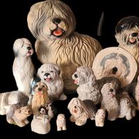 sculture cani, razza Pastore inglese - Bobtail -