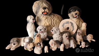 sculture cani, razza Pastore inglese - Bobtail -