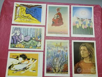 7  CARTOLINE D'AUTORE NATALE 1971 / CAPODANNO 1972