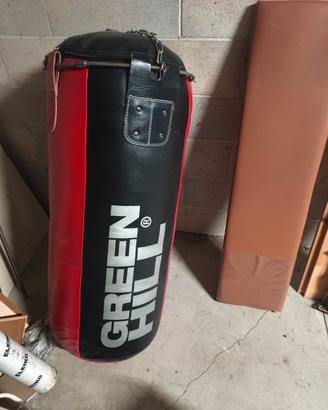 Sacco da boxe Green Hill in vera pelle