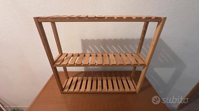 Mensola SONGMICS Bambù 3 Ripiani 60x15x54 cm