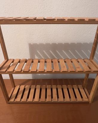 Mensola SONGMICS Bambù 3 Ripiani 60x15x54 cm