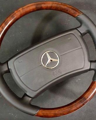 Volante Mercedes in radica di legno per W124, W126