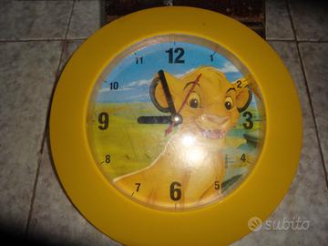 Orologio giallo parete o muro x bimbi: Il Re Leone