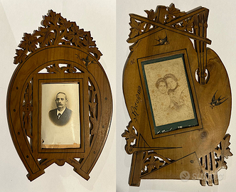 antiche cornici in legno traforato primi '900