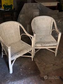 Sedie da giardino in vimini