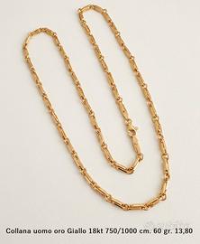 Collana Uomo oro giallo 18kt 750/1000