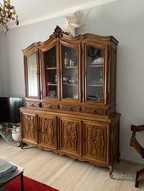 Credenza Cristalliera in legno con vetrina