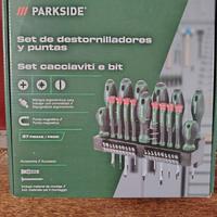 Parkside Set 37 Cacciaviti e Punte con Supporto...