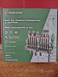 Parkside Set 37 Cacciaviti e Punte con Supporto...