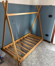 Lettino montessoriano a capanna