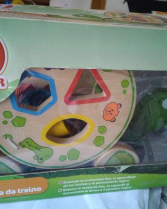 Gioco tartaruga da traino legno